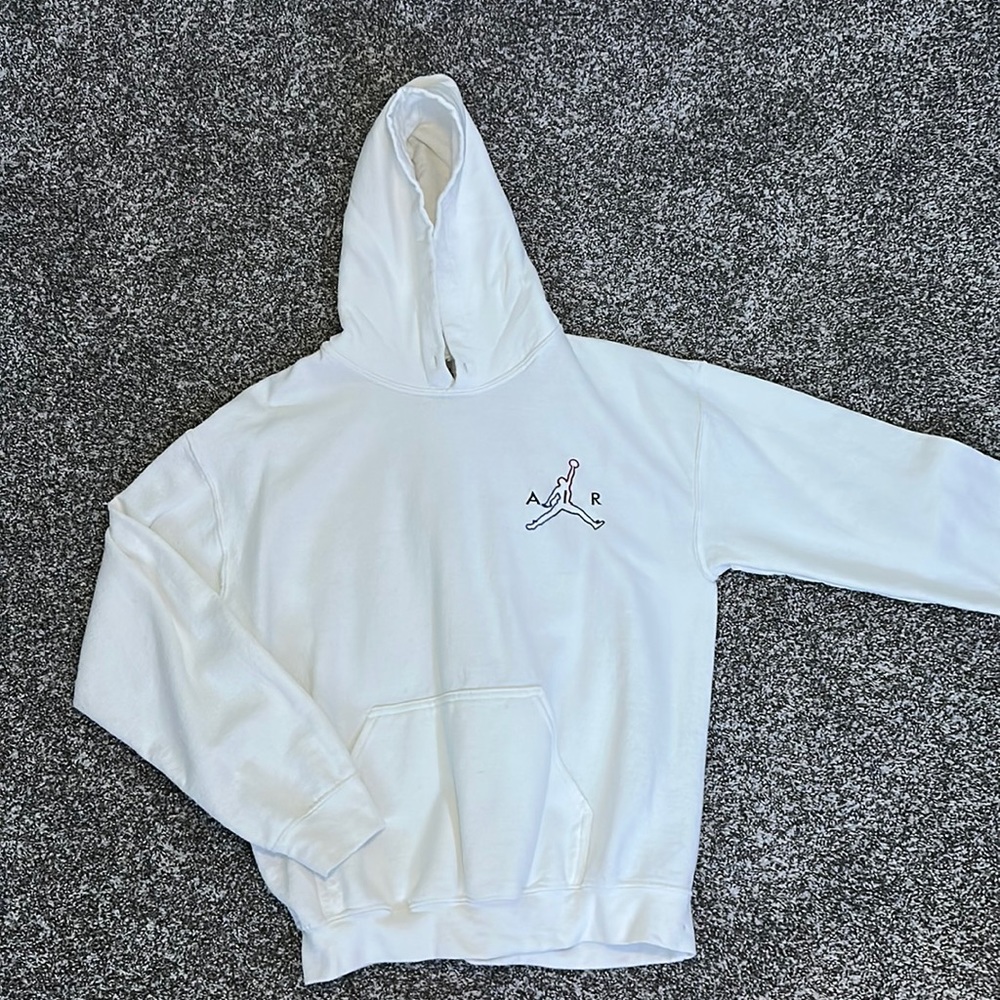 Embroidered White Hoodie